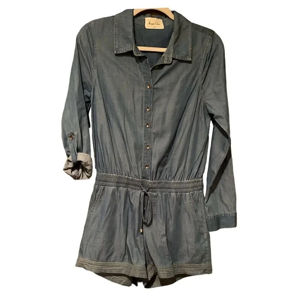 Morgan Claire Lightweight Romper Long Sleeves Size Small Junper